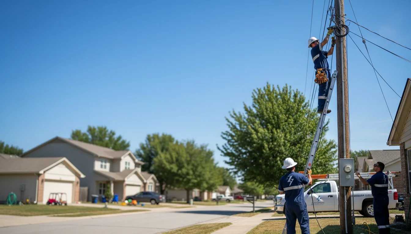 Residential electrician providing installation services in Okmulgee, OK